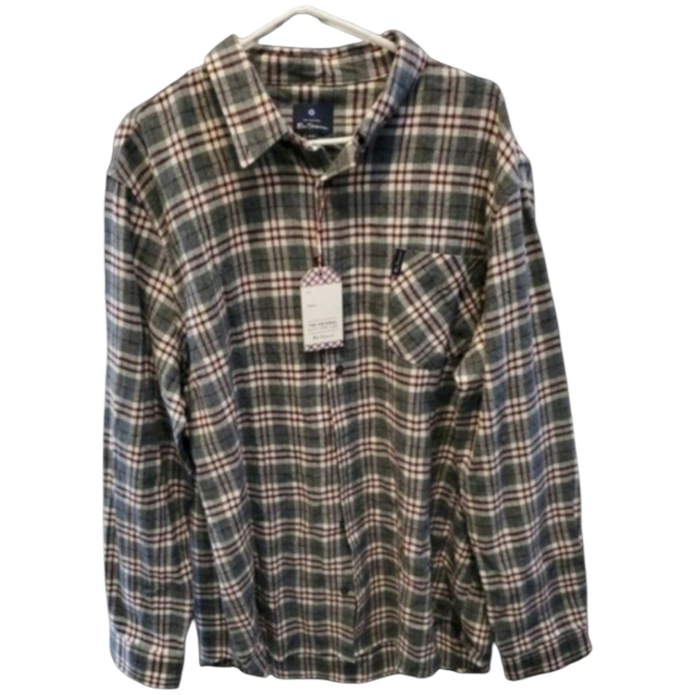 THE ORIGINAL BEN SHERMAN LONG SLEEVE BUTTON UP SHIRT 2XL